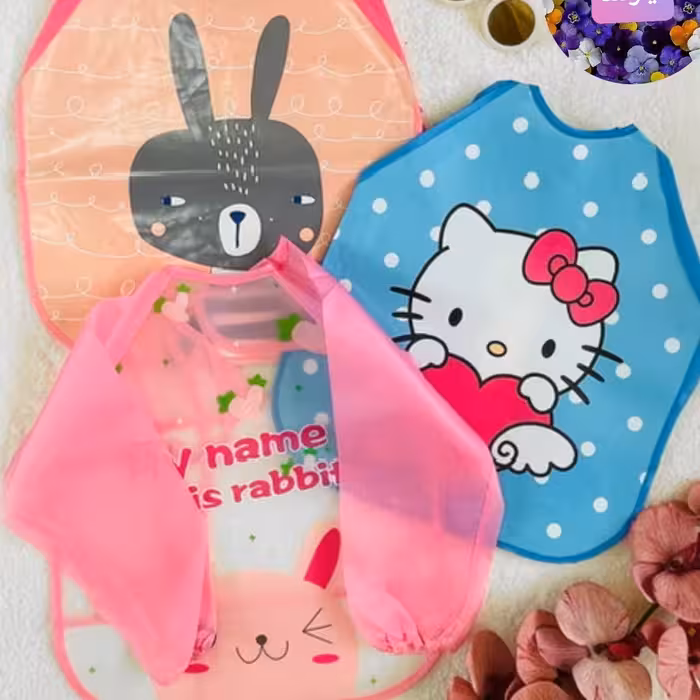 پیش بند کودک  آستین دار  فانتزی و زیبا دخترانه سایز بزرگ شیک