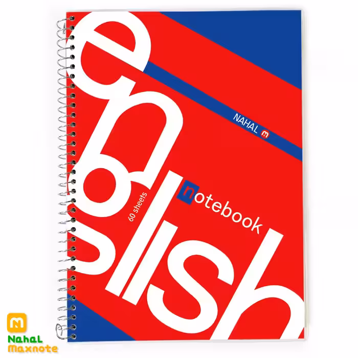 دفتر 60 برگ دو خط سیمی طلقی کد 3632.طرح 5