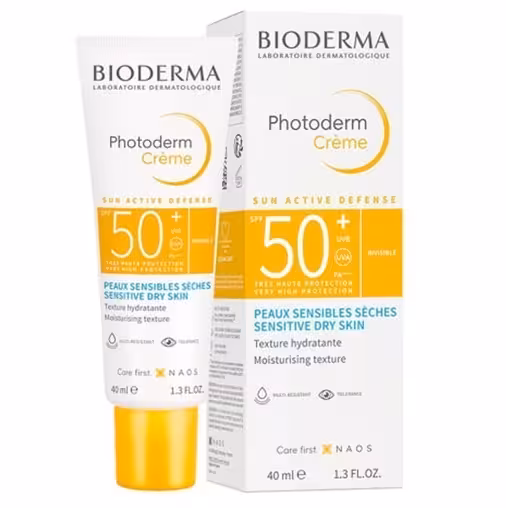 بایودرما کرم ضد آفتاب بی رنگ پوست خشک و حساس 40 میل مدل فتو درم SPF50