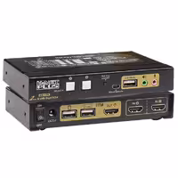 سوئیچ کی وی ام 2 خروجی اتومات HDMI USB کی نت پلاس مدل KP-SWKH402