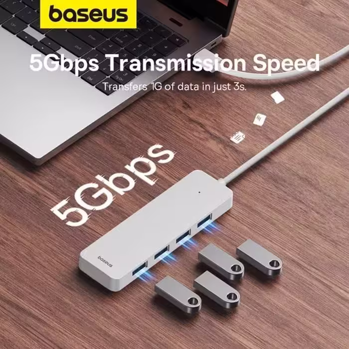 هاب 4 پورت USB 3.0 بیسوس مدل BS-OH080 طول 150 سانتی متر