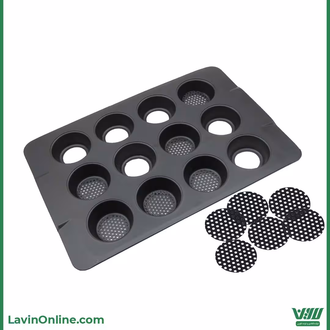 قالب تفلون مافین پانچ کف جدا (12 خانه)