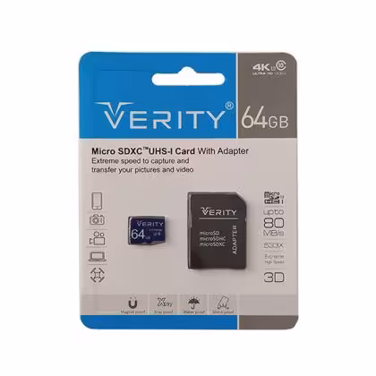 مموری میکرو وریتی Verity 533X 80MB/s U3 64GB