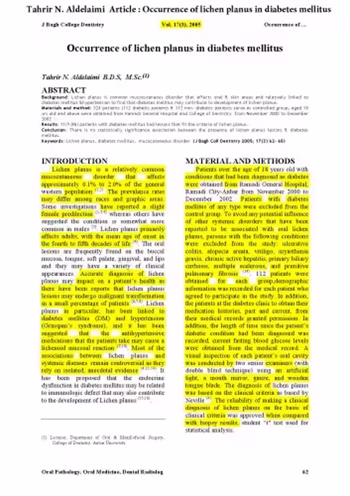 خرید و دانلود نسخه کامل کتاب Direct plagiarism by Tahrir N. Aldelaimi (Dean of Dentistry College / Anbar University) 2