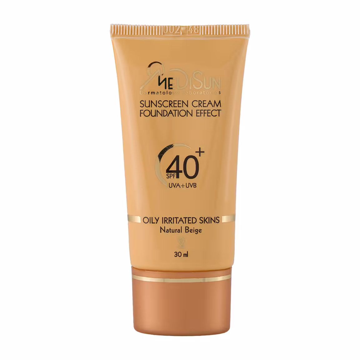 ضدآفتاب کرم پودری پوست چرب و حساس بژ طبیعی spf40 مدیسان