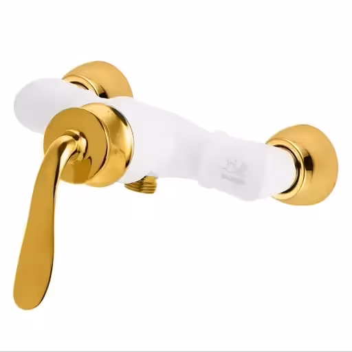 شیر توالتی مدل بامبو قاجاری سفید طلا