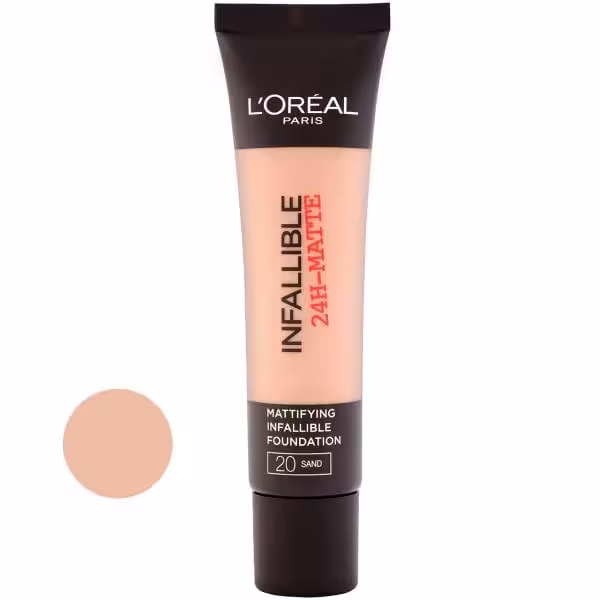 کرم پودر 24 ساعته تیوپی اینفالیبل اورآل شماره 20