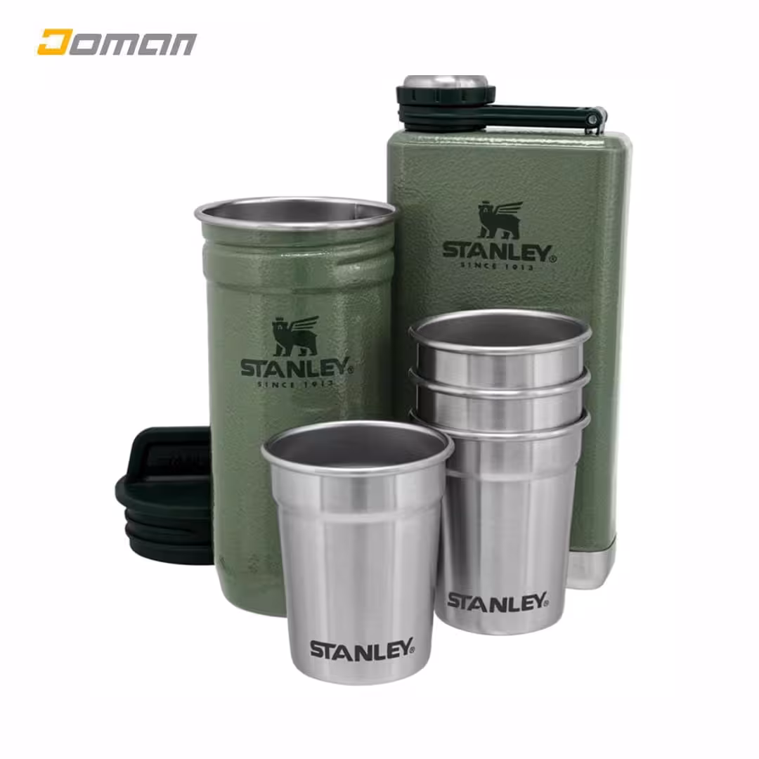 ست شات سفری استنلی STANLEY آمریکامدل ادونچر شات گِلَس   فلاسک سِت چهار نفره Adventure Shot Glass Flask Set