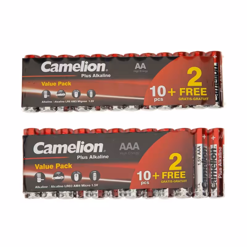 باتری قلم و نیم قلمی کملیون مدل Plus Alkaline مجموعه 24 عددی