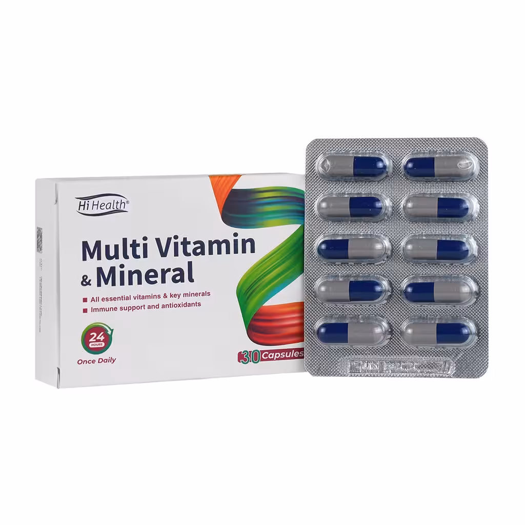 کپسول مولتی ویتامین مینرال های هلث 30عدد | Hi Health Multi Vitamin And Mineral