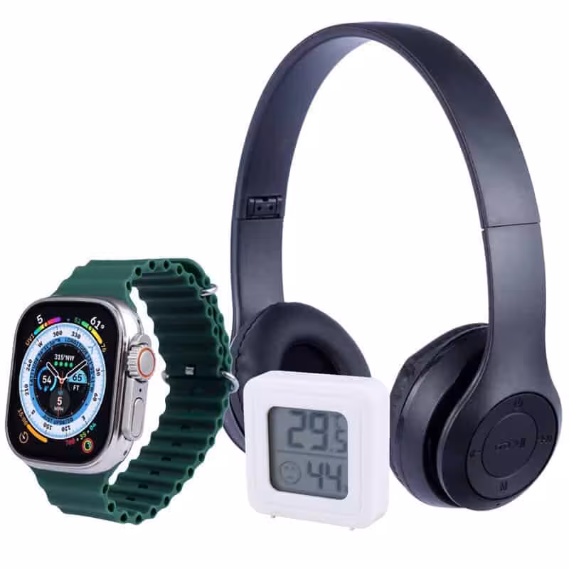 پکیج ساعت هوشمند و هدفون و دماسنج Ultra 2 TK705