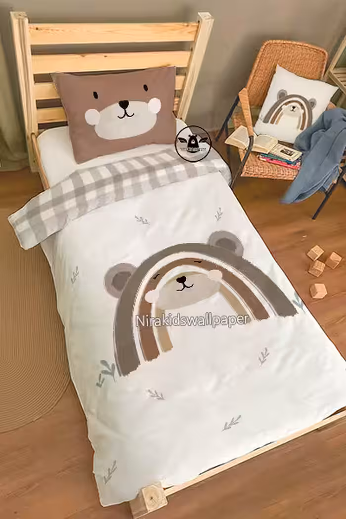 ست خواب نوجوان طرح خرس رنگین کمانی