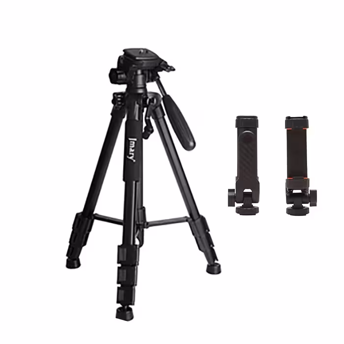 سه پایه دوربین جی ماری مشکی همراه هولدر جیماری Jmary KP-2234 Camera Tripod BH-05