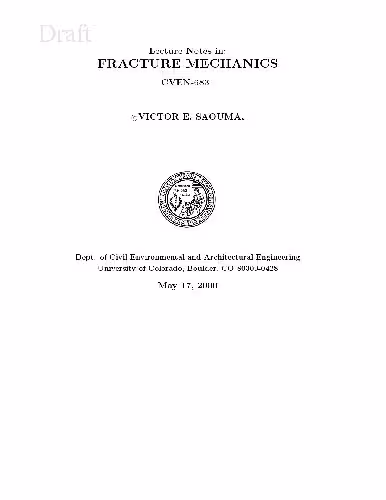 خرید و دانلود نسخه کامل کتاب Lecture Notes in Fracture Mechanics