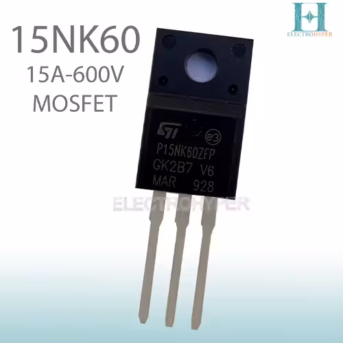 ترانزیستور ماسفت P 15NK60ZFP N-Channel 600V 15A TO-220FP | خرید و قیمت