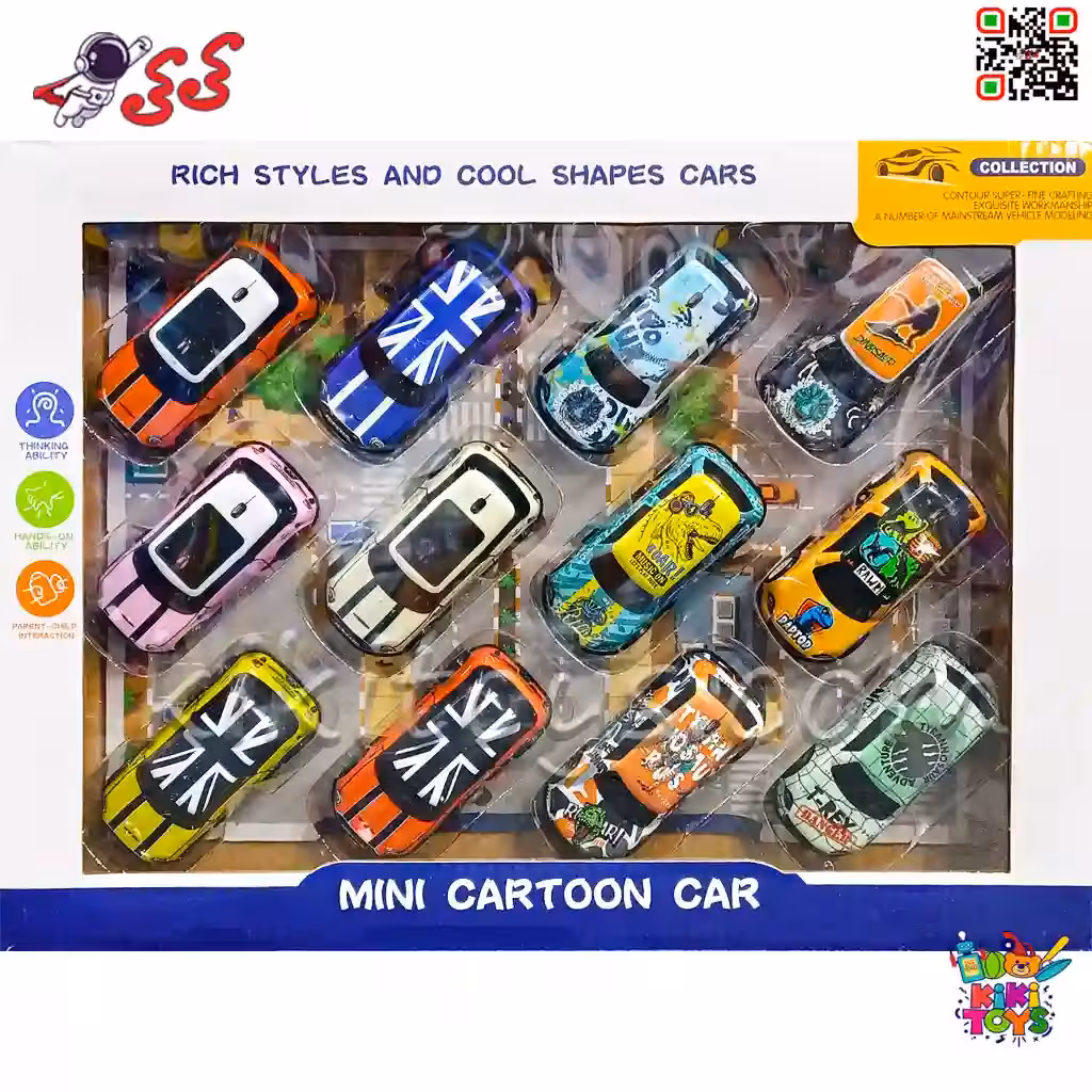 ماشین فلزی مینی ماینر 12 عددی اسباب بازی MINI CARS 6626