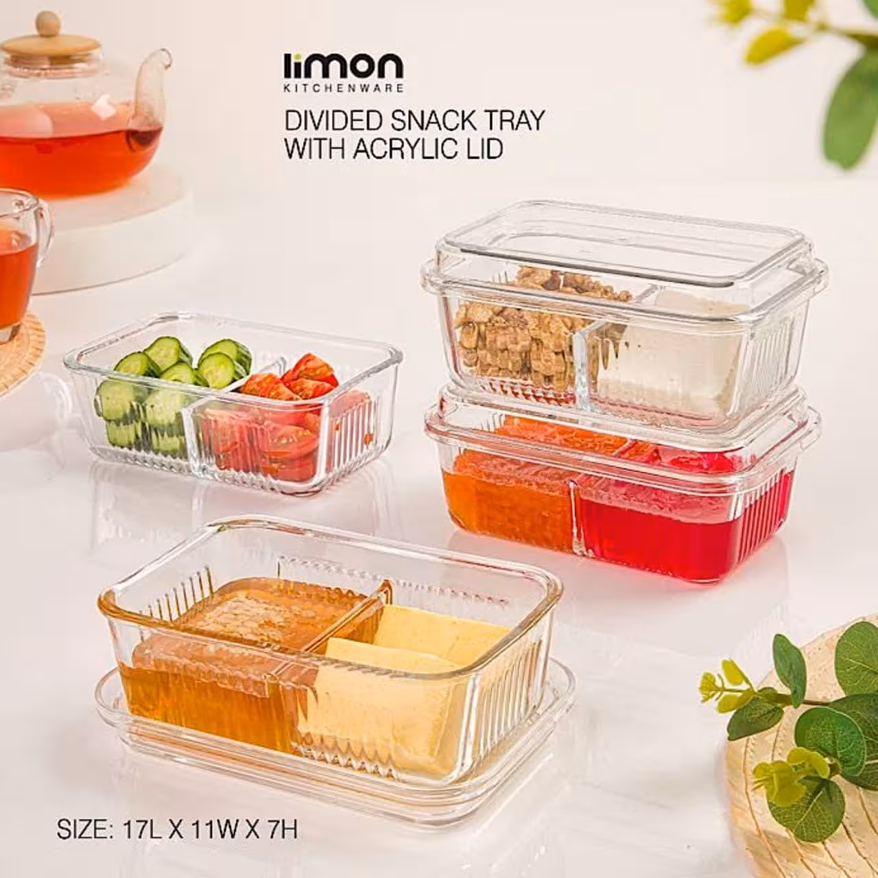 کره خوری دو خانه شیشه ای لیمون