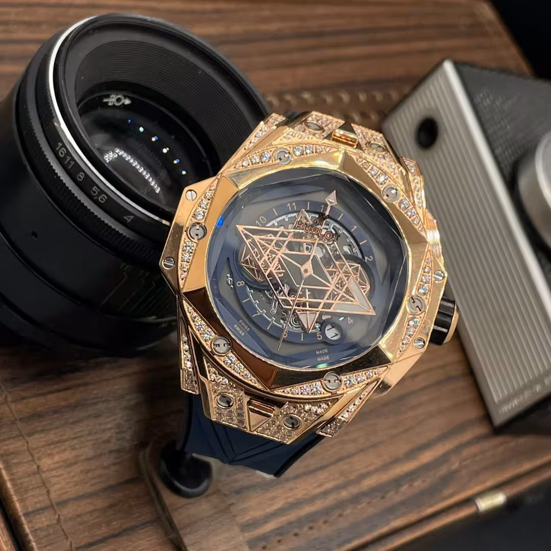 ساعت مردانه نگین دار هابلوت کهکشانی Hublot