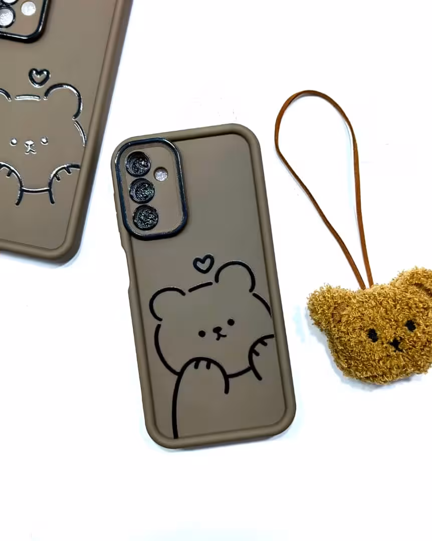 قاب خرس عاشق Bear Love همراه با آویز تدی سامسونگA14Bear Love frame with Samsung teddy pendantA14