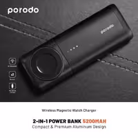 پاوربانک دو کاره porodo با ظرفیت 5200 میلی آمپر ساعت