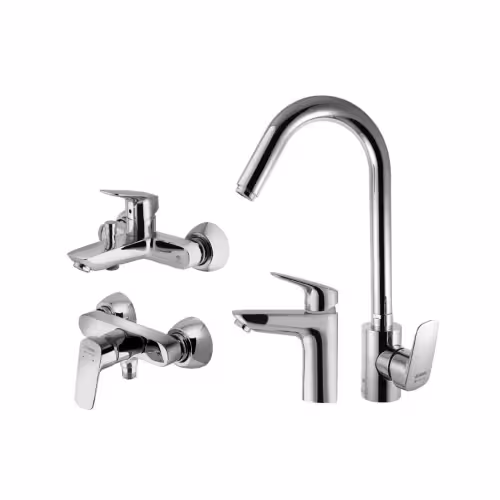 ست شیرآلات درخشان مدل هانس