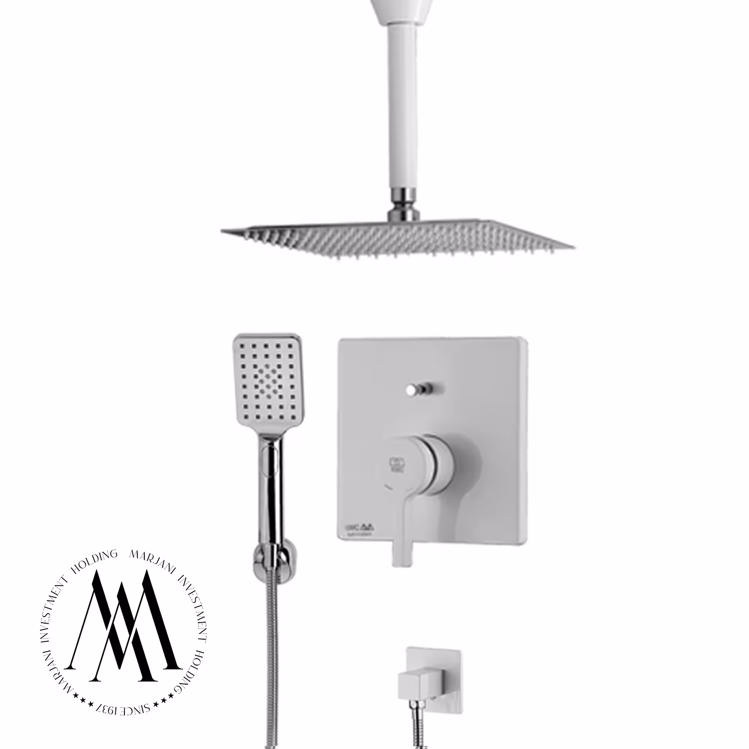 شیر حمام توکار kwc مدل آوا تیپ 3، S30 (سفید)