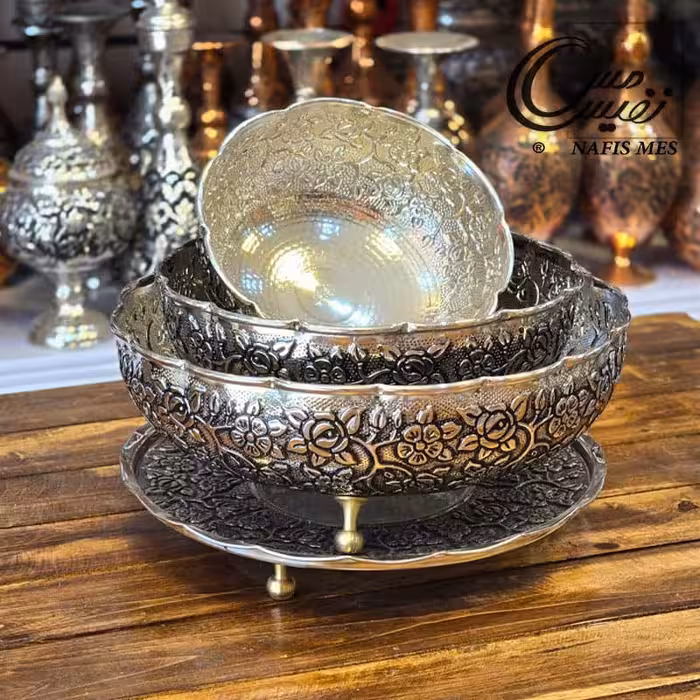 ست پذیرایی کروم 4 پارچه رهام سه پایه کوتاه