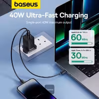 شارژر دیواری 40 وات بیسوس مدل GAN5 Pro CCGAN40UK