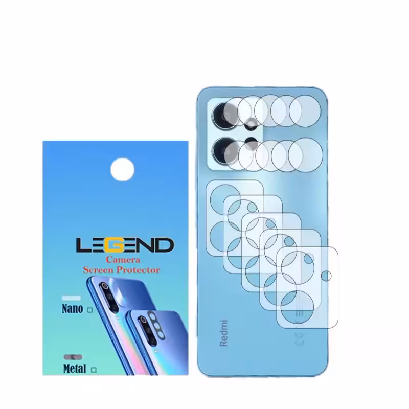 محافظ لنز دوربین لجند مدل نانو گلس مناسب برای موبایل شیائومی Note 12 بسته 5 عددی