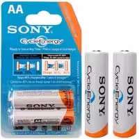 باتری شارژی نیم قلمی 2 عددی Sony Cycle Energy 1550mAh