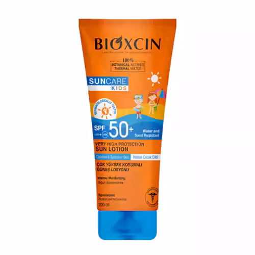 لوسیون ضد آفتاب کودک بیوکسین Bioxcin Çok Yüksek Çocuklar için Güneş Losyonu Spf 50 با محافظت بسیار بالا 50 میل