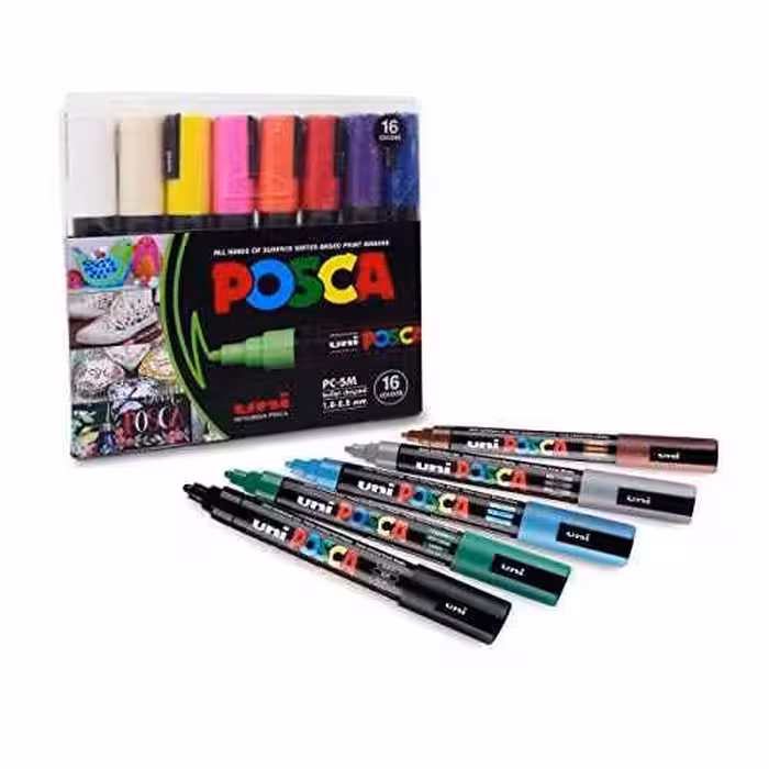 ماژیک پینت 16رنگ مغز1.8-2.5میل پسکا یونیبال