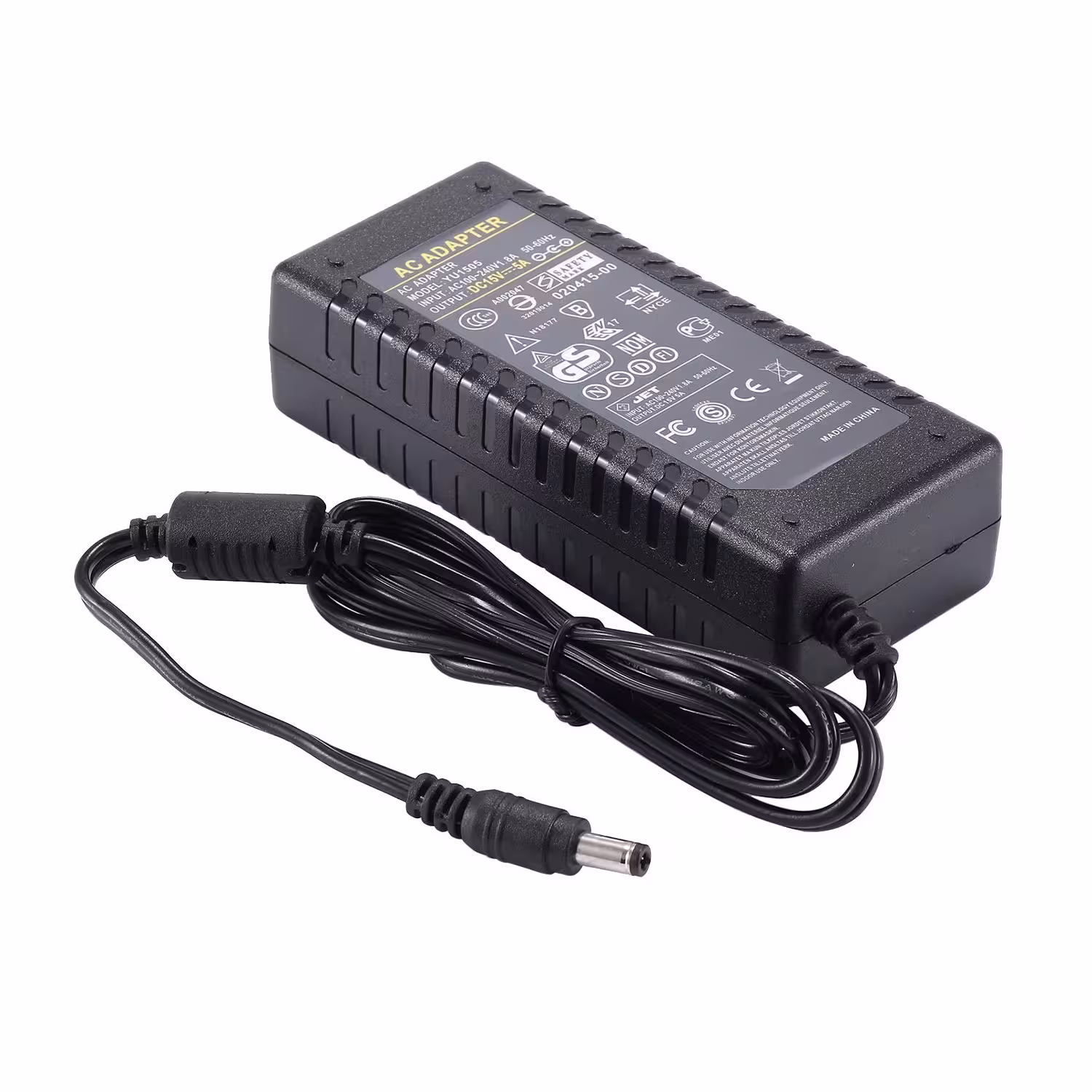 آداپتور 15 ولت 5 آمپر 15v/5a فیش استاندارد با ابعاد 5.5 در 2.5 میلی متر مناسب رینگ لایت