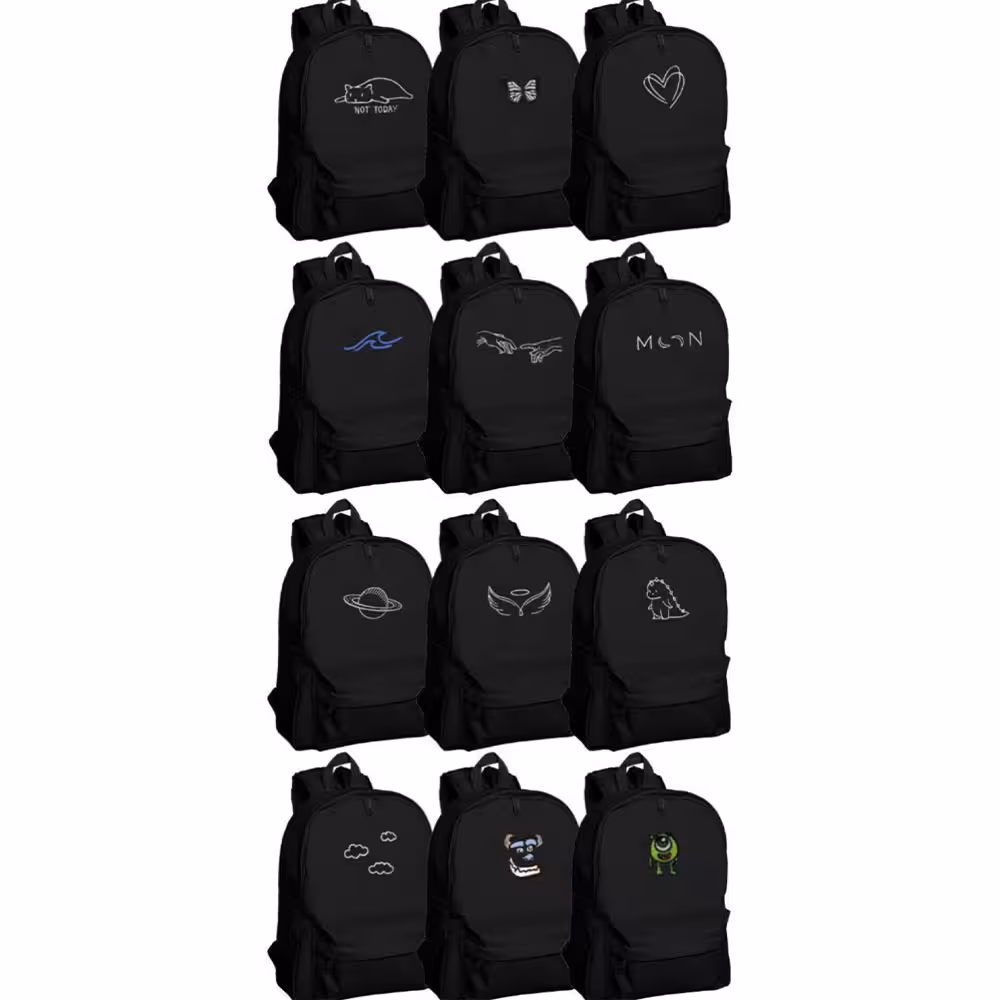 کوله پشتی مشکی بیسیک کتان