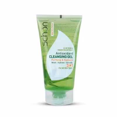 ژل شستشوی صورت چای سبز و آلوئه ورا شون|Schon Face Cleansing Gel With Green Tea & Aloevera