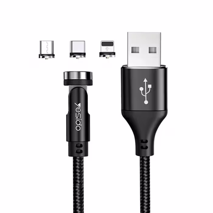 کابل مگنتی سه سر یسیدو مدل YESIDO CA68 Magentic Cable