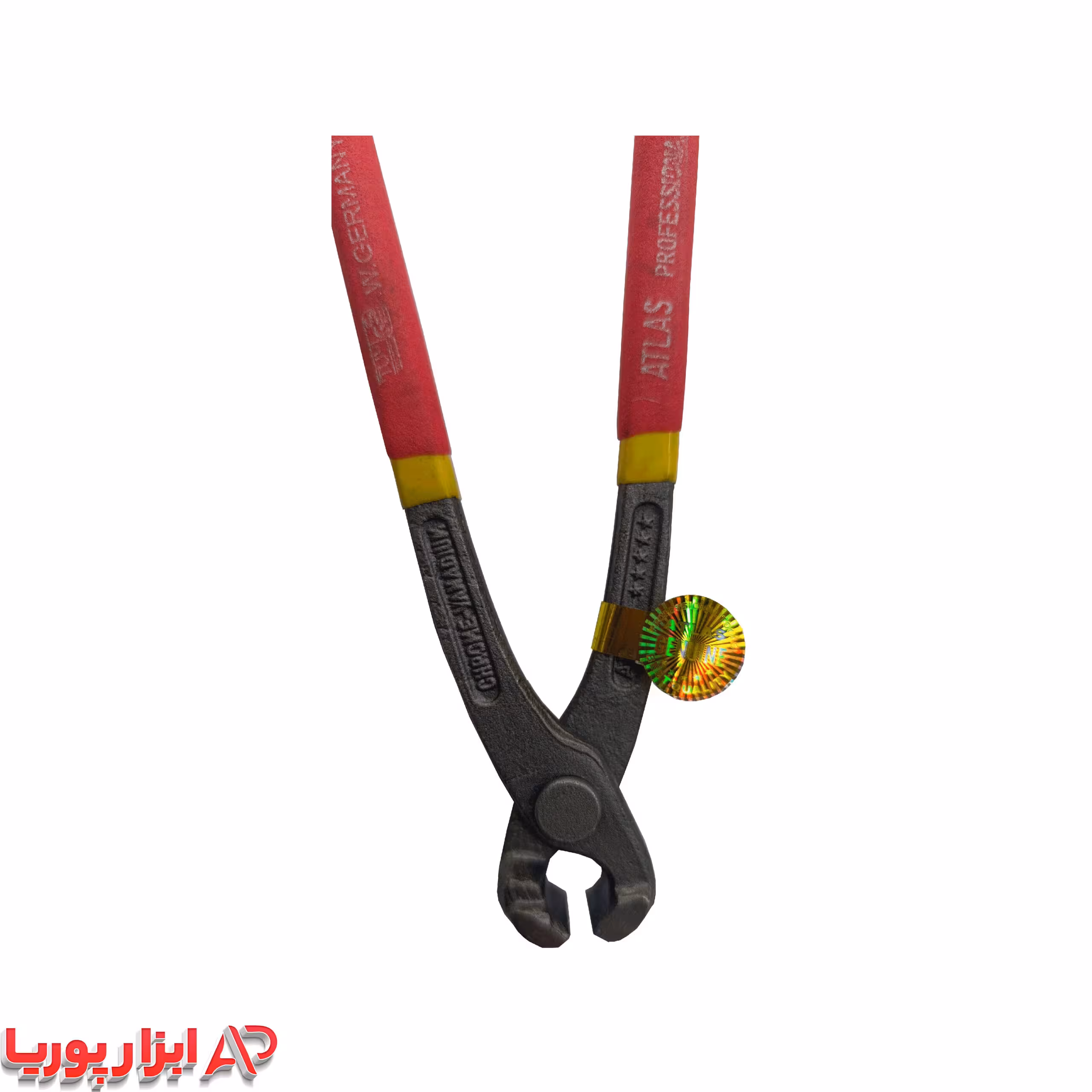 گاز انبر حرفه ای اطلس اصلی دسته قرمز روکش دار