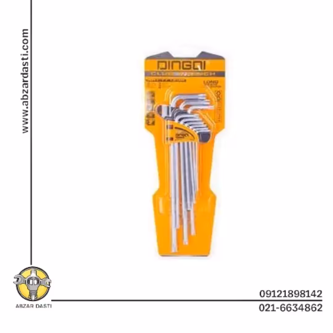 آچار آلن ستاره ای 9 عددی مدل DI-09 دینگی