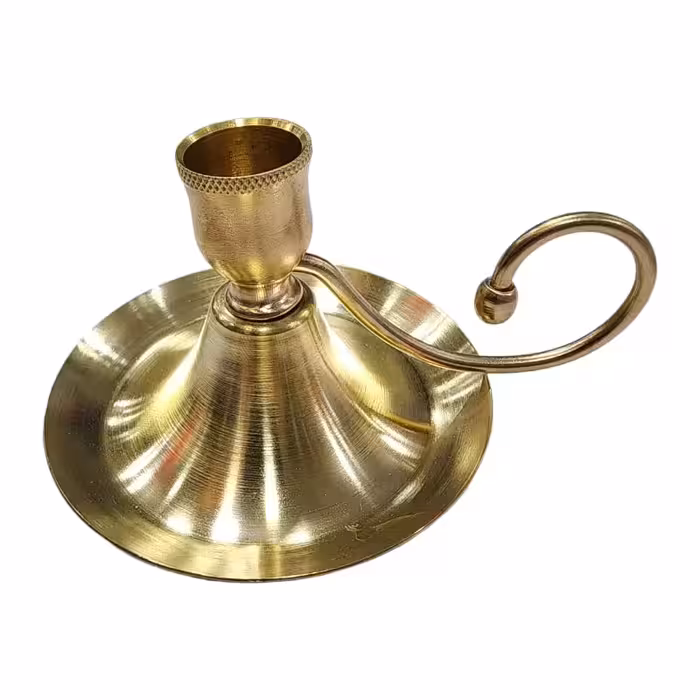 شمعدان برنجی کلاسيک ارتفاع 6 قطر 9 سانت