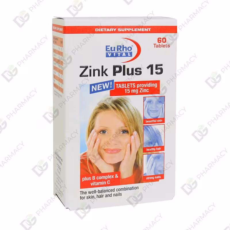 زینک پلاس 15 میلی گرم یوروویتال دیجی فارماسی