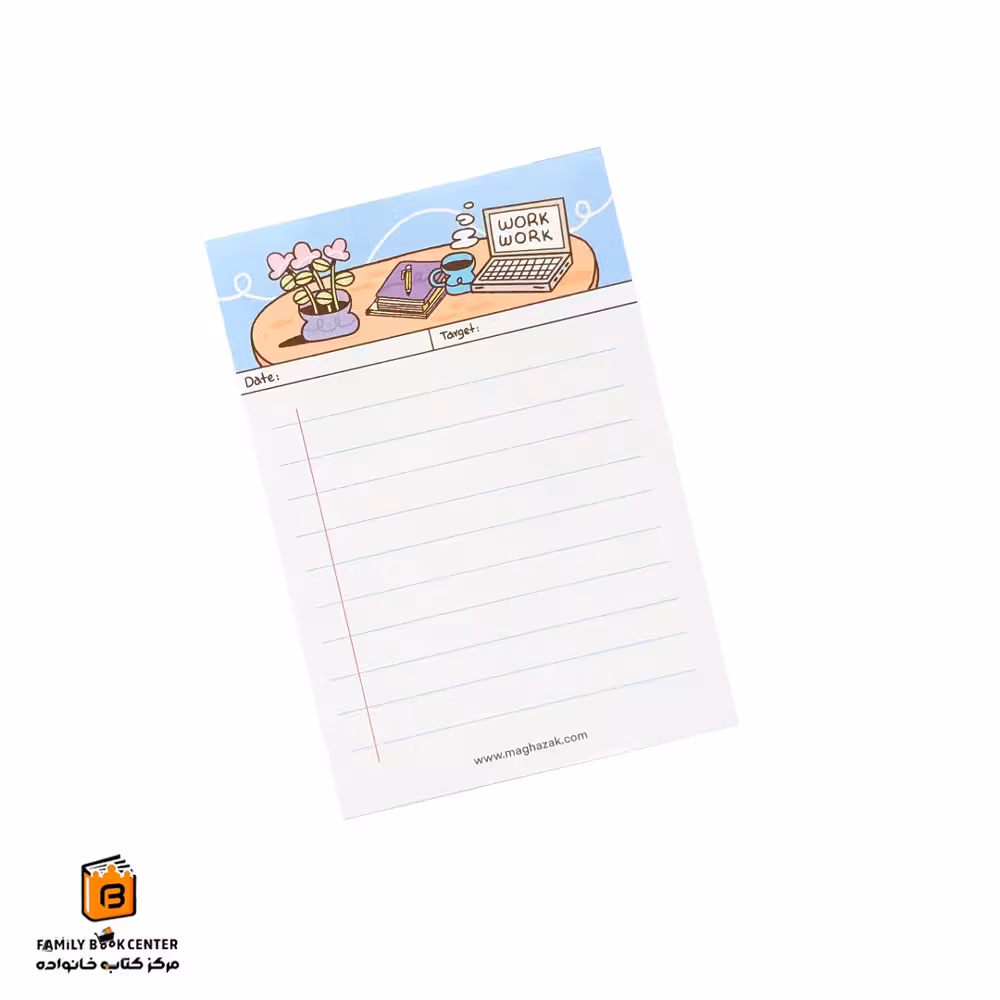 نوت پد A6 طرح اتاق کار مغازک (Maghazak)