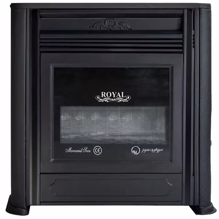 بخاری گازی 9000 مروارید سوز طرح شومینه رویال