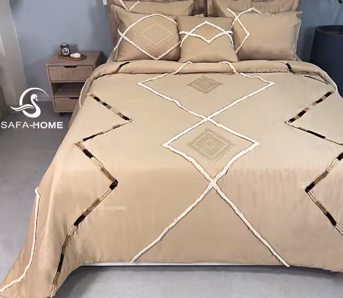 روتختی دو نفره اسپرت 7 تکه پانچ نسکافه ای طرح 2