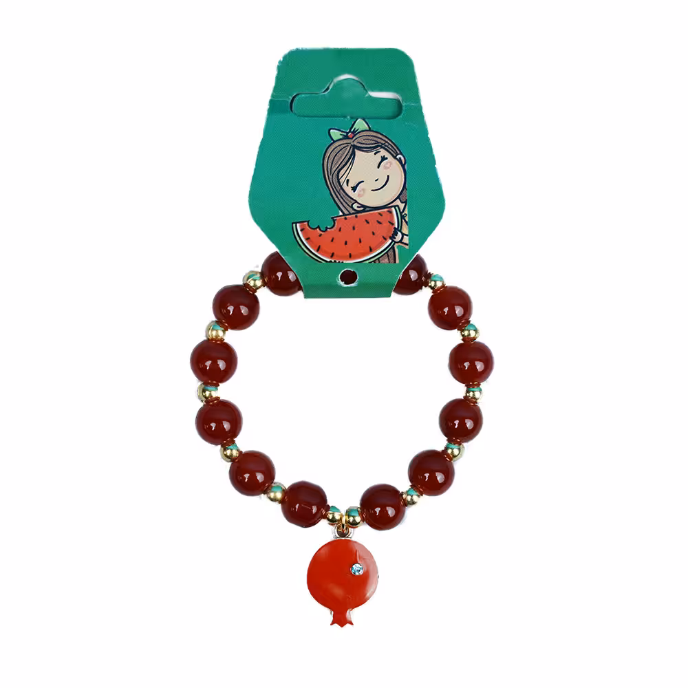 دستبند مرواریدی انار Pomegranate pearl bracelet
