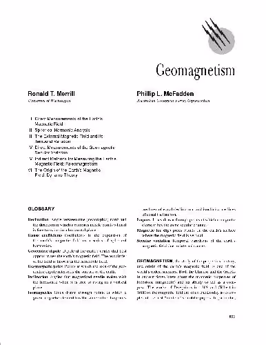 خرید و دانلود نسخه کامل کتاب Solid earth geophysics 663-674 Geomagnetism