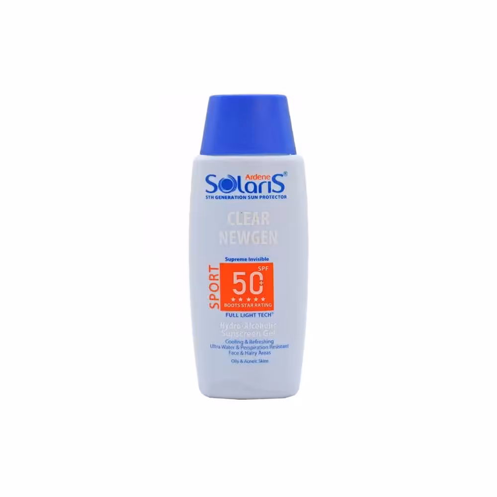 ژل کرم ضد آفتاب آردن دارای SPF50 مدل Clear Newgen مناسب پوست چرب و مستعد آکنه