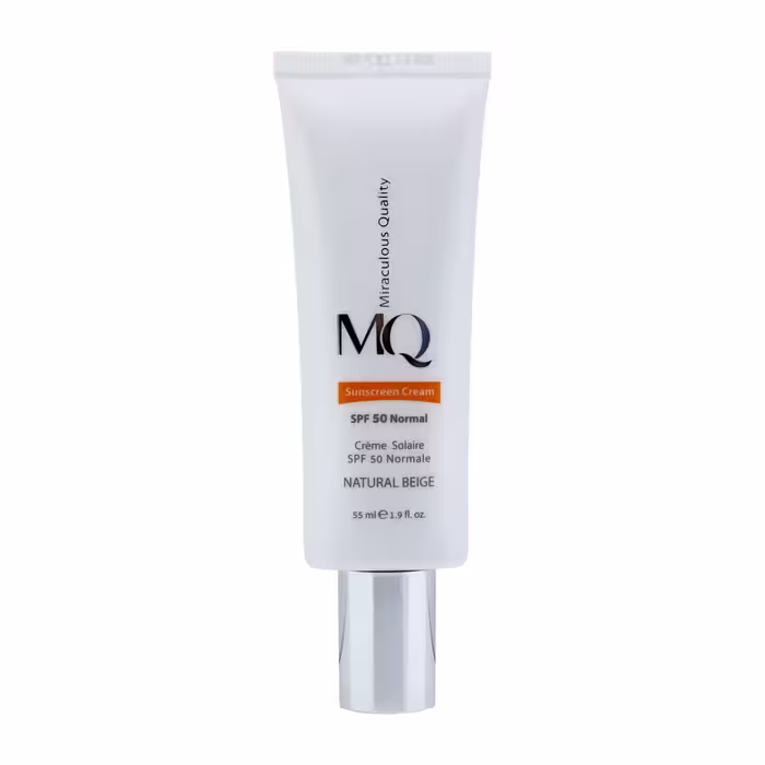 کرم ضد آفتاب نرمال ام کیو Spf 50 بژ طبیعی حجم 55 میلی لیتر