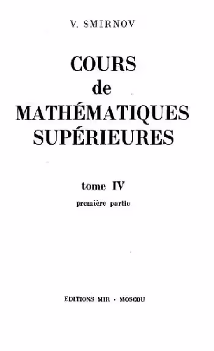 خرید و دانلود نسخه کامل کتاب Cours de mathematiques superieures