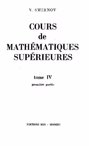 خرید و دانلود نسخه کامل کتاب Cours de mathematiques superieures