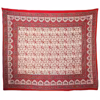 بکدراپ تپستری هندی طرح سنتی (روتختی دو نفره) کد 130